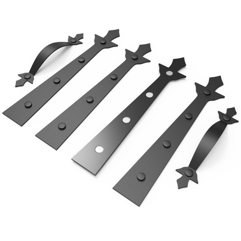 RHULKRUI Strong Magnetic Garage Door Decorative Hardware Garage Door Magnetic Hardware with 4 Strong Magnets Garage Door Decorative Hardware 4 Hinges+2 Handles Second Upgrade N38 Magnet?Double Strong Magnetic? - Image 1